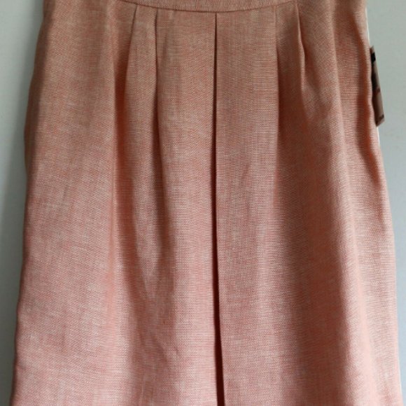 Tommy Hilfiger Skirt 10 Linen Orange A Line New - Picture 6 of 6